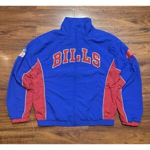 Vintage Buffalo Bills NFL Jacket Embroidered Spell Out Mens Large